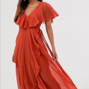 Orange/ red flowy dress